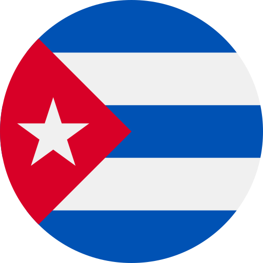 Flag of Cuba with blue and white horizontal lines.