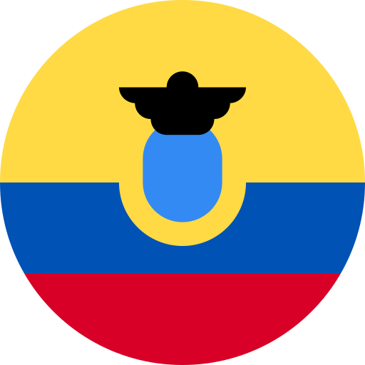 Flag of Ecuador with red blue and yellow horizontal lines