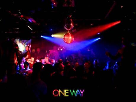Partying the night away at the ONEWAY gay club in Milan.