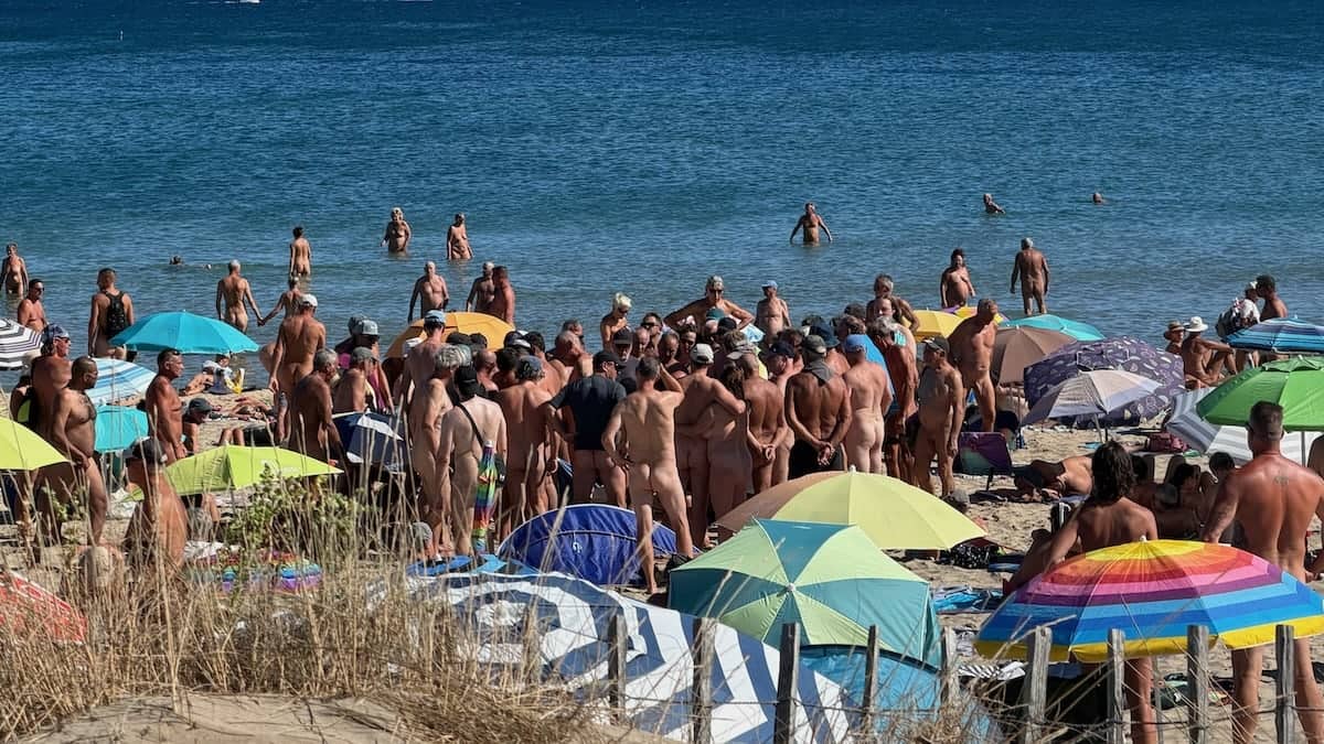 The Cap d'Agde Nudist Beach in France.