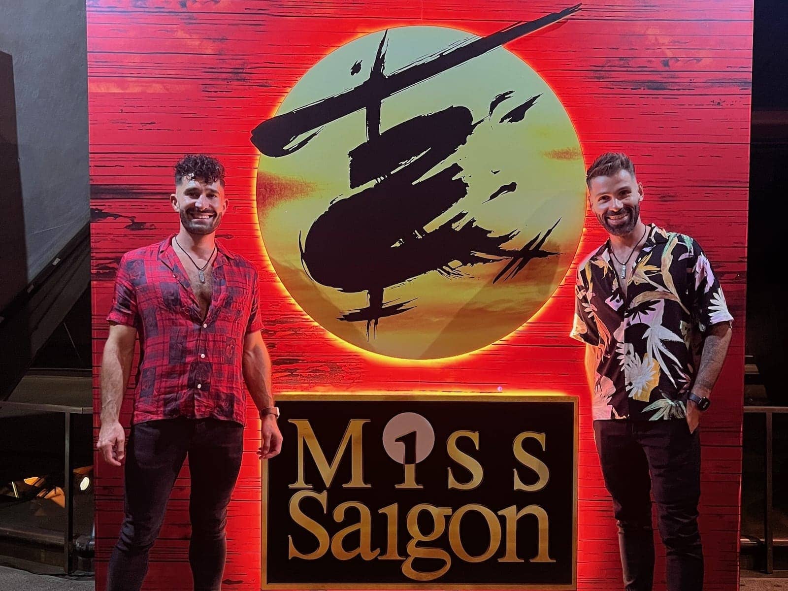 Stef and Seby watching Miss Saigon musical at the Sydney Opera House