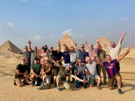 Gay tour of Egypt pyramids with Out Adventures tour company.