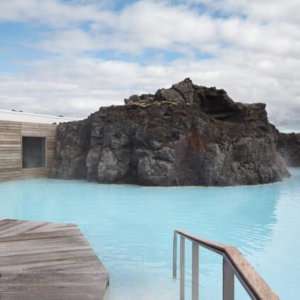 A private lagoon spa at the Blue Lagoon Retreat in Iceland.