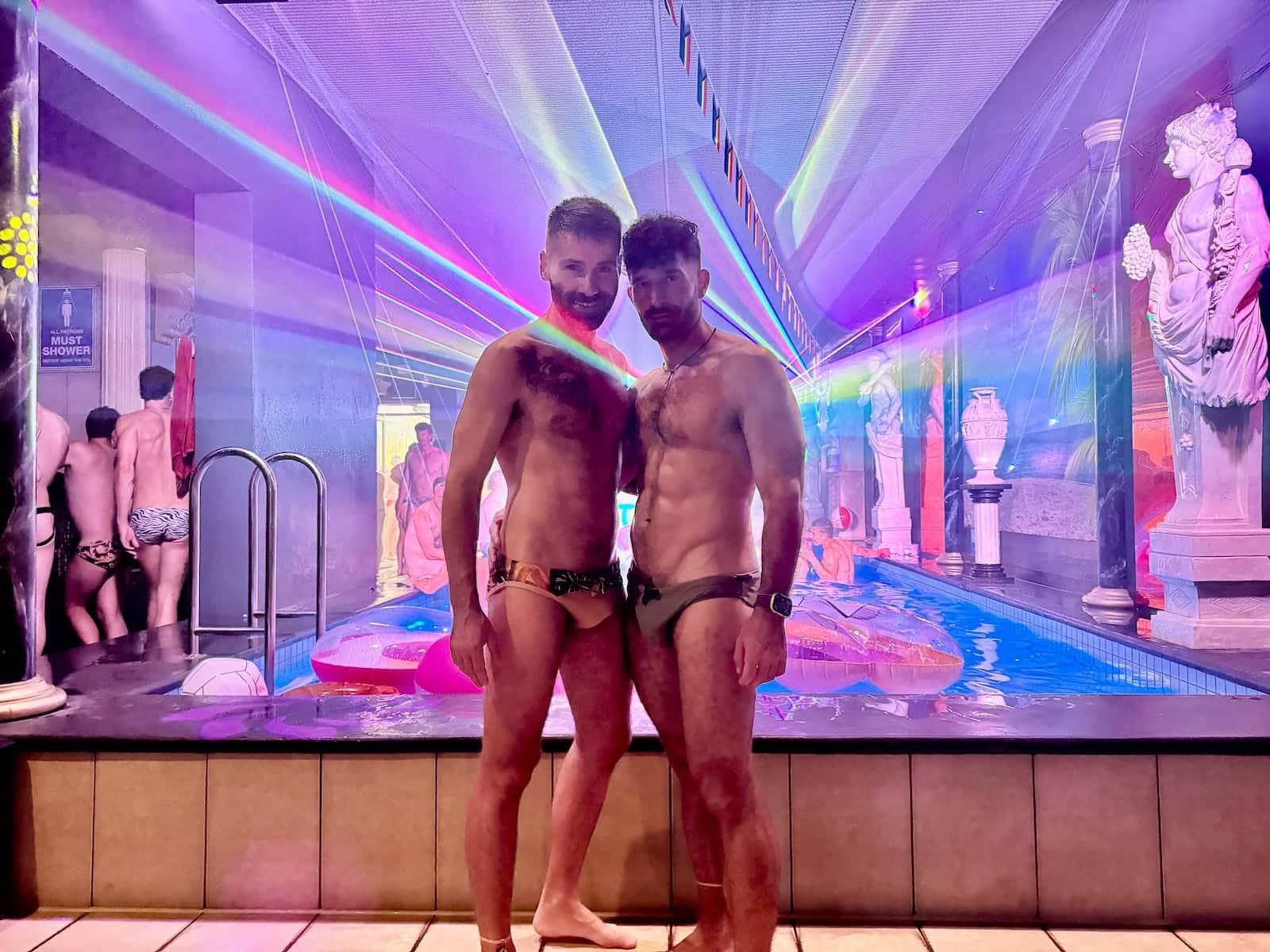 Pool Party at the Wet on Wellington gay sauna in Melbourne.