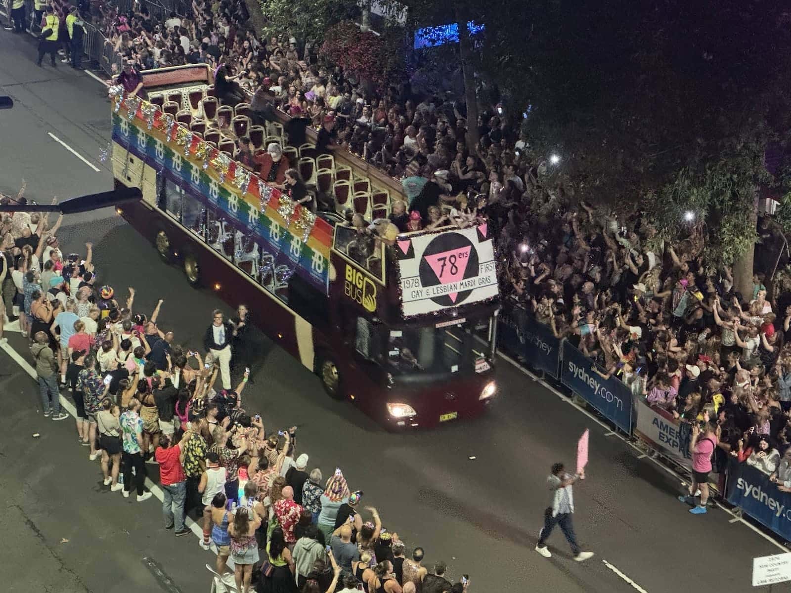 The 78ers marching in the Sydney Mardi Gras Parade.