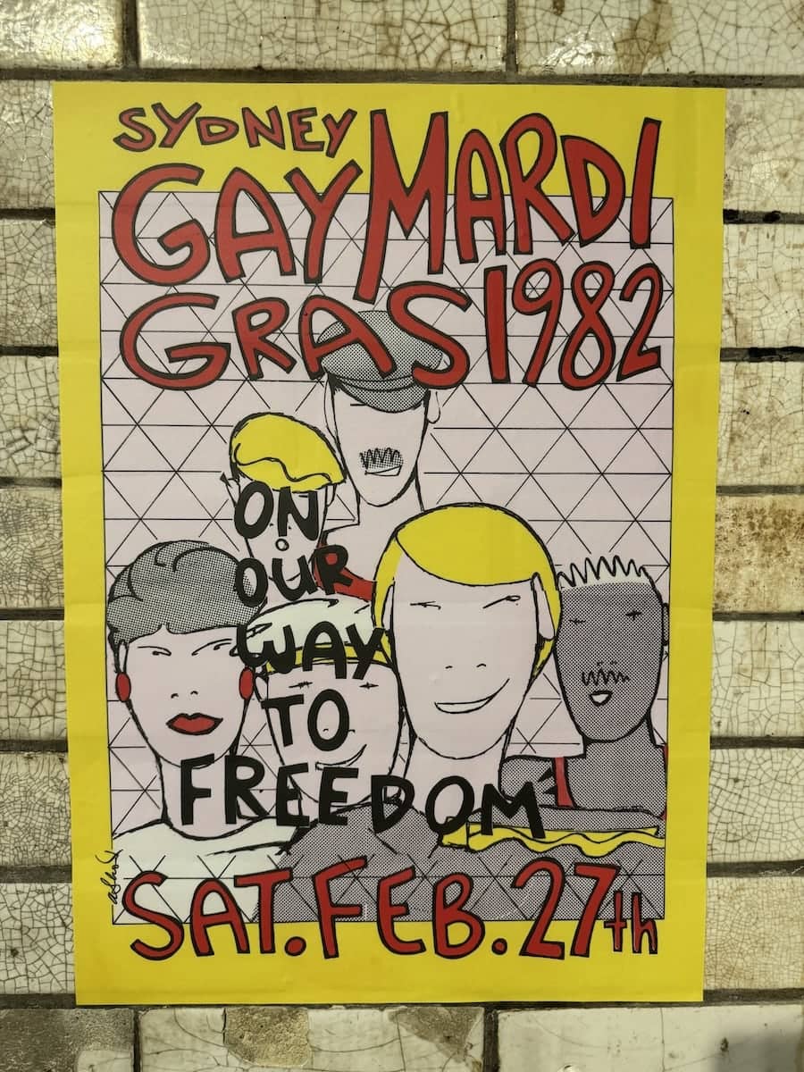 A poster from the 1982 Mardi Gras Festival.