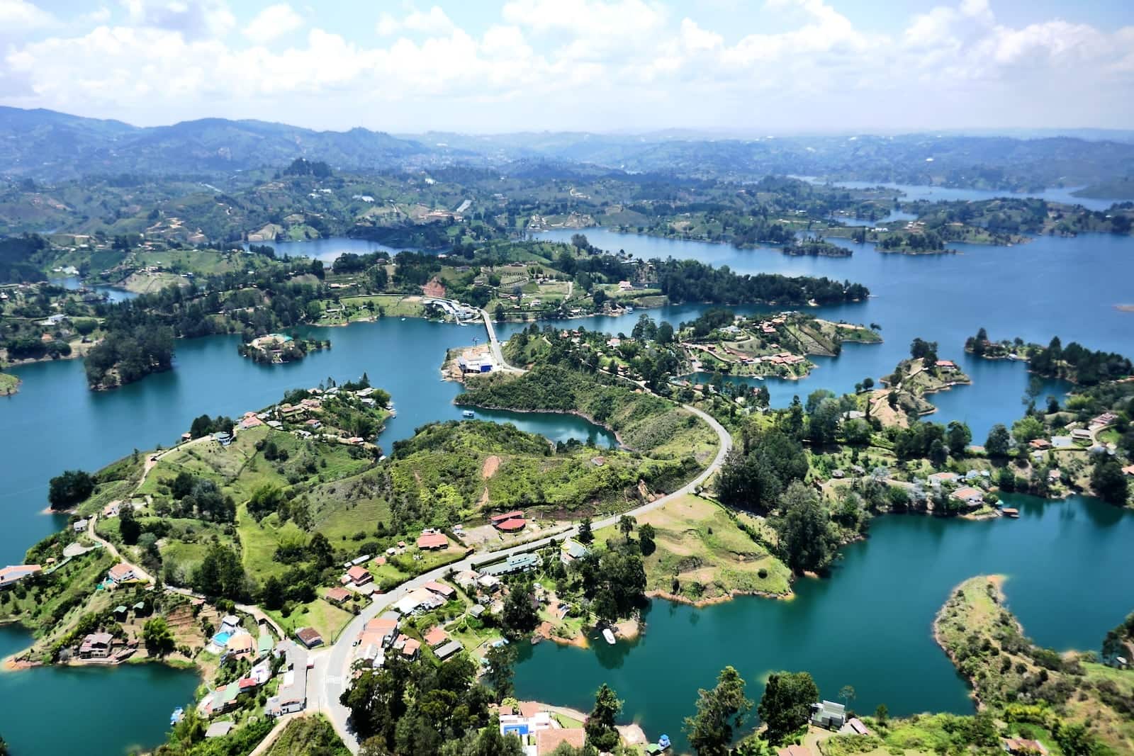 The view across Guatape from the top of Piedra del Penol.