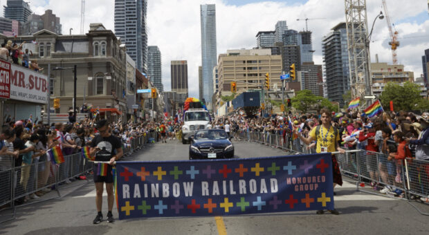 Rainbow Railroad at Pride.