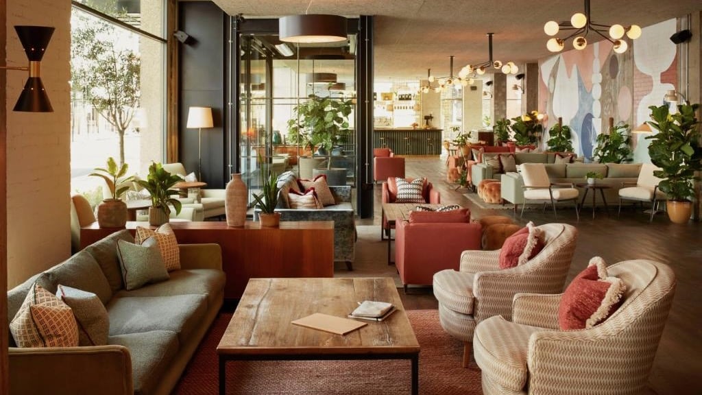 The Hoxton Holborn hotel reception area.