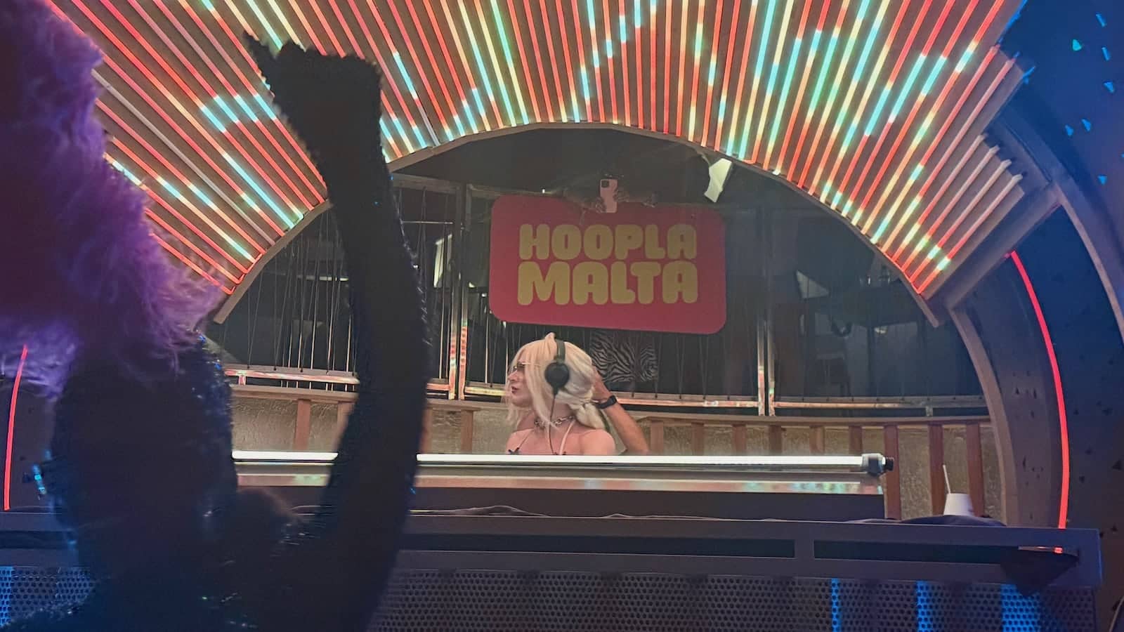 Bimini DJing at Hoopla Malta Cafe Del Mar beach party.