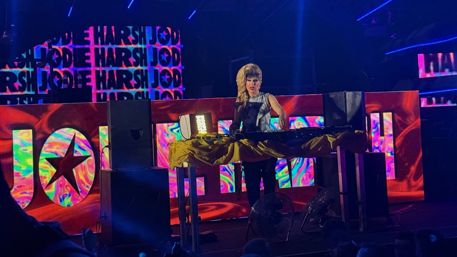 Jodie Harsh DJing at Hoopla Malta at the Ginapula Village main festival.