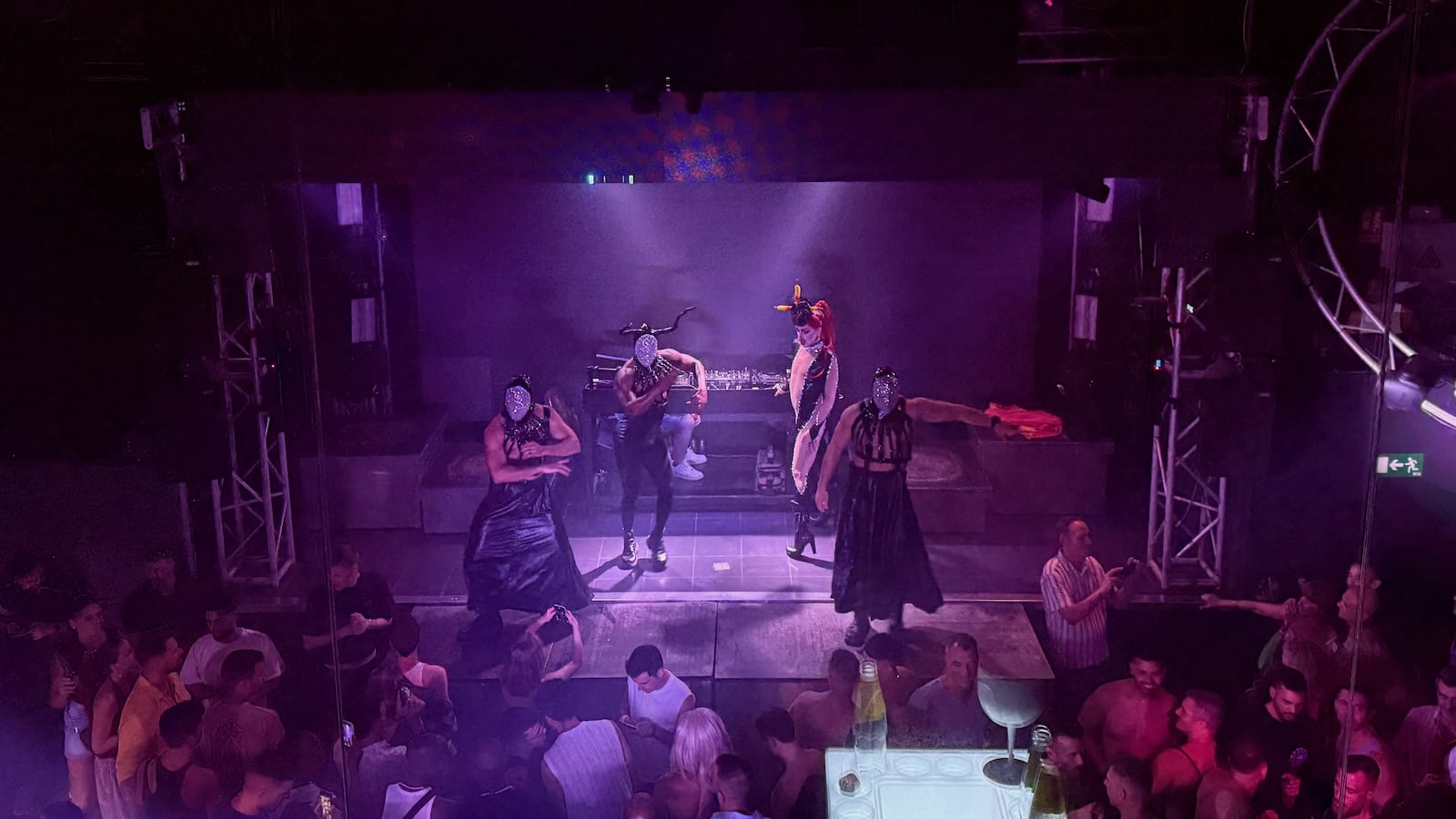 Drag cabaret show at the Deseo gay club in Valencia.