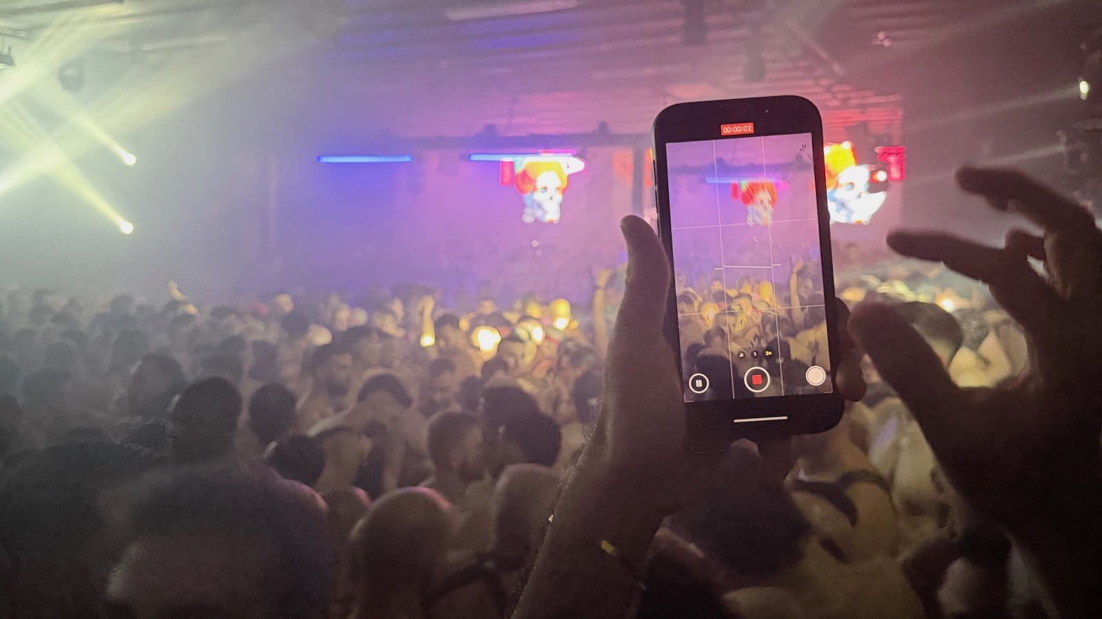 The crowd at the La Demence gay party in Brussels.
