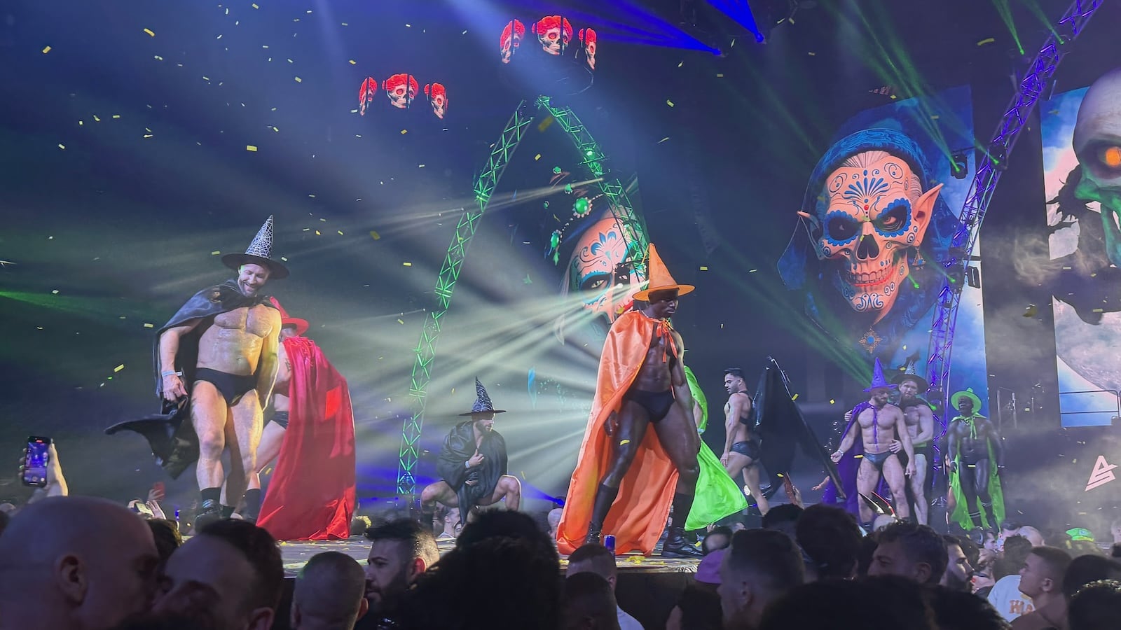 La Demence gay party performers at the ING Arena in Brussels.