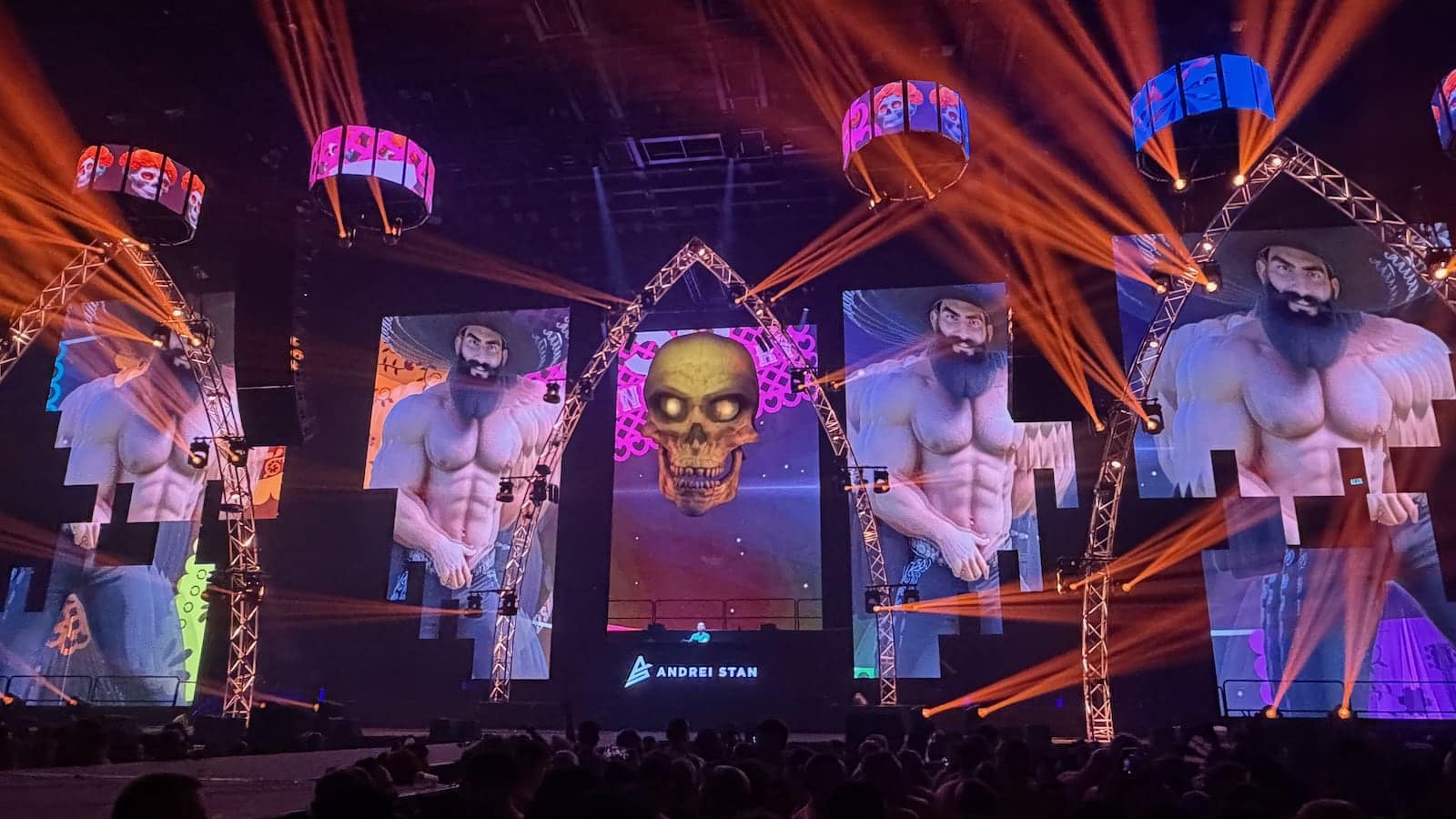 Main stage of La Demence gay party arena.