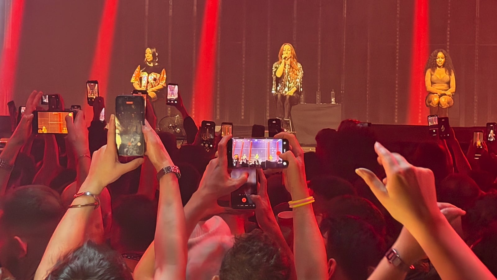 Sugababes and the crowd at Homobloc gay rave in Manchester.