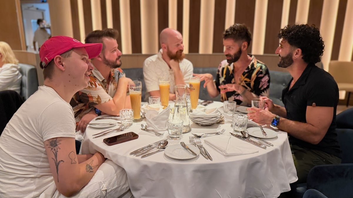 Dinner on the Mein Schiff ship with Miss Ivanka, Karl, and Daan.