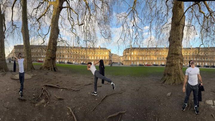 Stefan posing at The Circus in Bath.