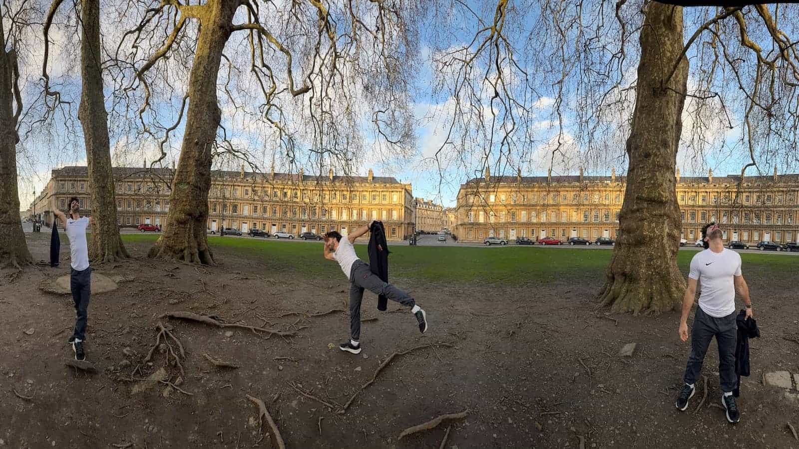 Stefan posing at The Circus in Bath.