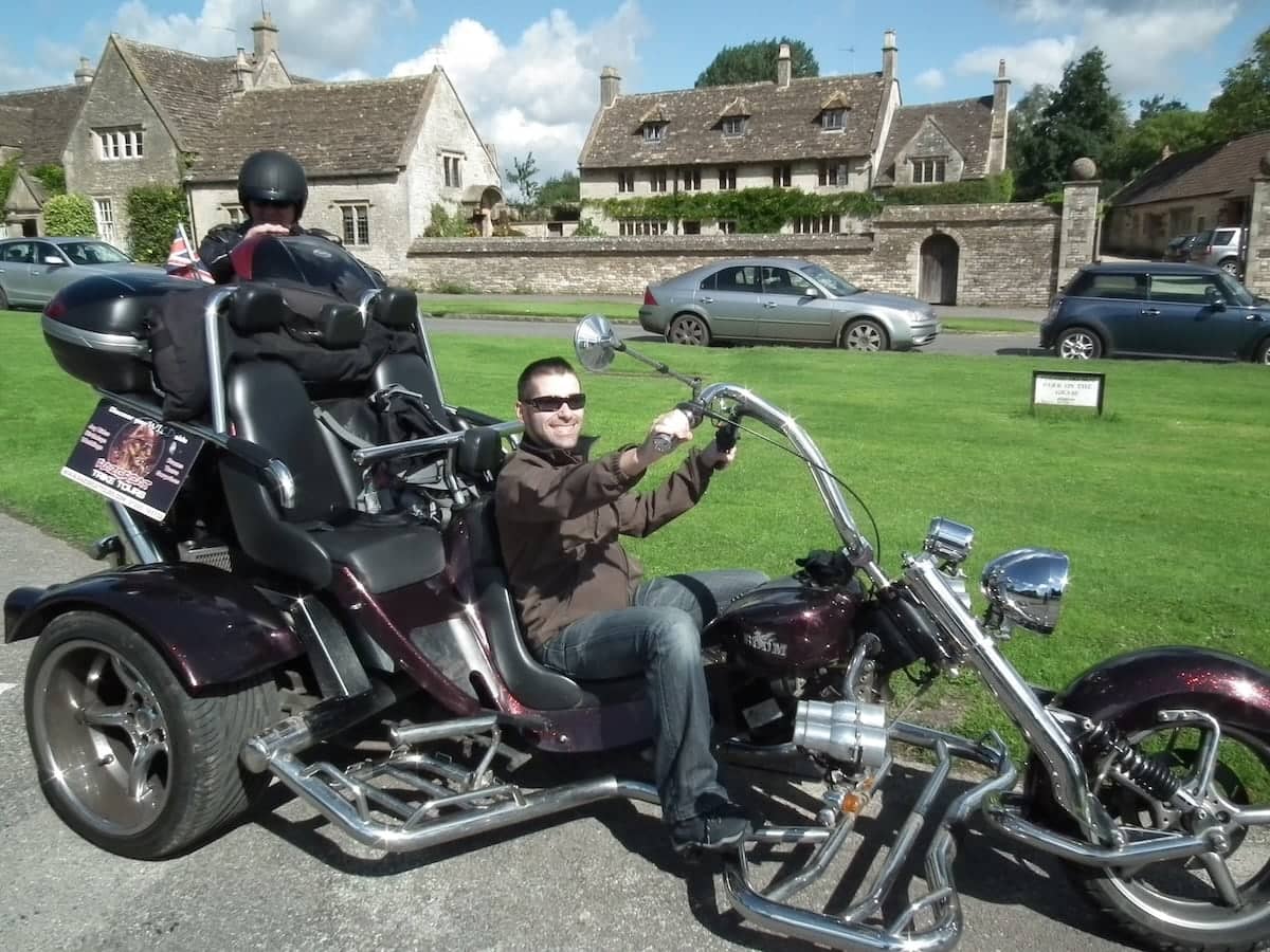 Seby biking in Bath.