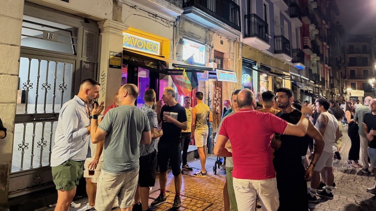 Barrankale gay street in Bilbao.