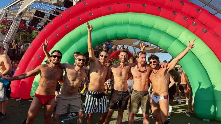 Madrid gay guide group at Sandia circuit party.