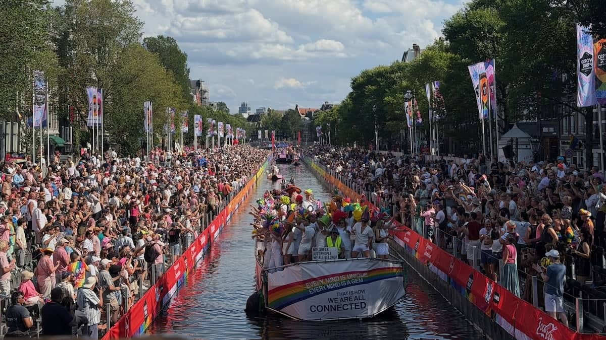 Amsterdam WorldPride on the canals.