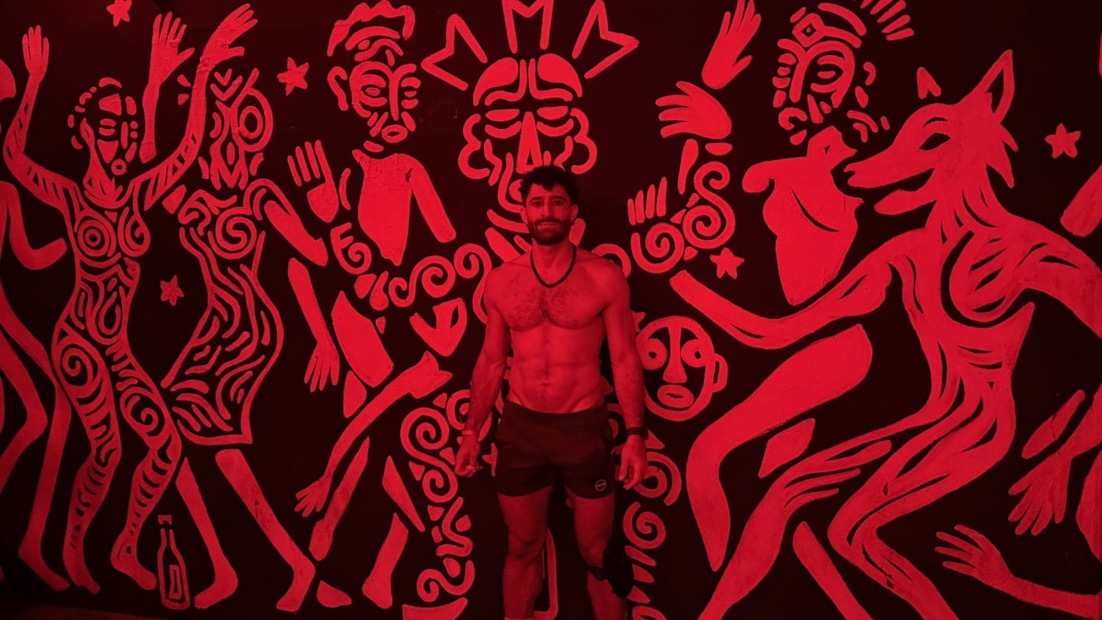 Stefan posing at the Studio gay club in Torremolinos.
