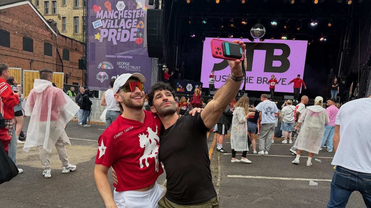 Stefan selfie at Manchester Village Pride.